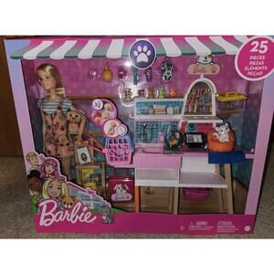 Barbie Pet Boutique Play-Set. Has Dog Cat Hamster Turtle. NEW.